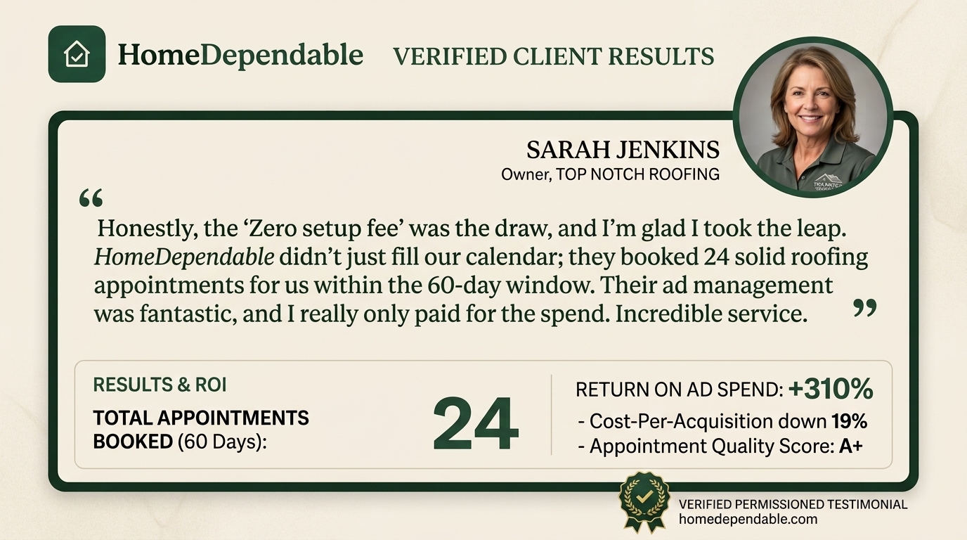 Sample testimonial creative (placeholder)